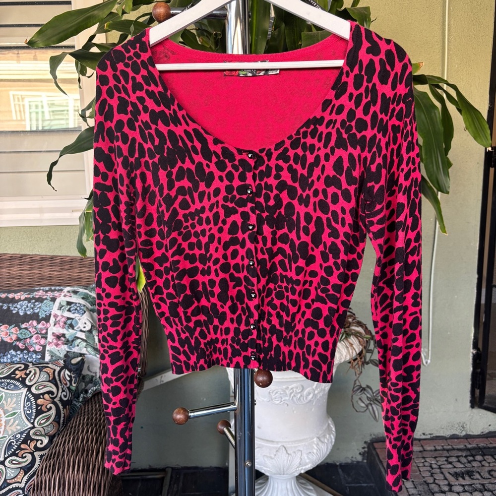 Forever 21 Leopard Cardigan